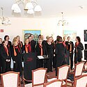 Mit Freude beim Einsingen